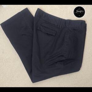 Gap Women's Black Stretch Mid Rise Wide Leg Utility Pants Size 20R